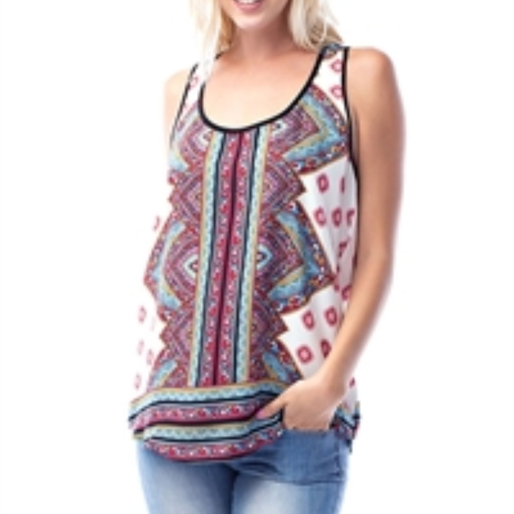 Beautiful Multi Color Racer back Top - Picture 3 of 7